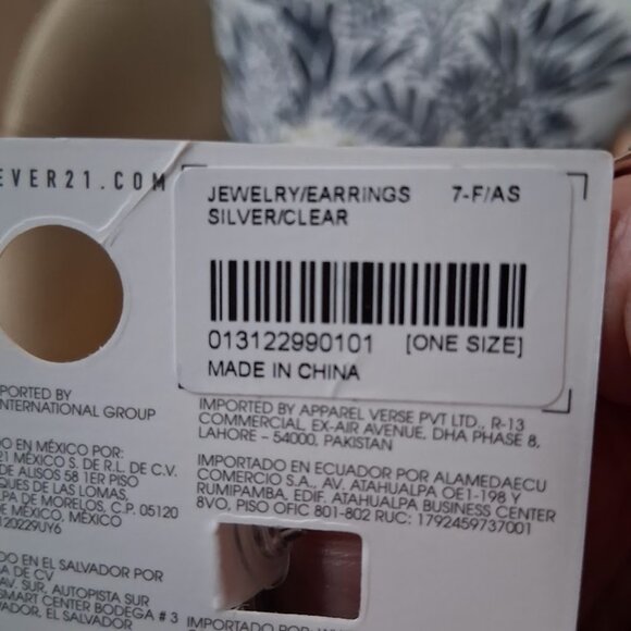 Forever 21 Chunky Rhinestone Hoops - Picture 5 of 5